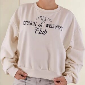 ModernLux Cream Crew Neck Sweatshirt